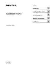 Siemens RUGGEDCOM WIN7237 Installation Manual