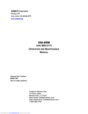 ENMET ISA-60M Operation And Maintenance Manual