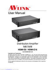 AV Link HDMI-E16 User Manual