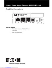 Eaton Power Xpert PXGX Quick Start Instructions