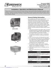 Greenheck LSF Installation, Operation And Maintenance Manual