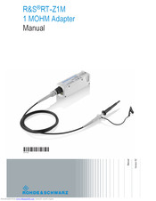 Rohde & Schwarz R&S RT-Z1M Manual