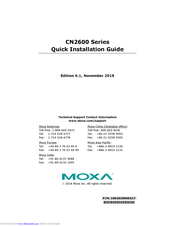 Moxa Technologies CN2600 Series Quick Installation Manual