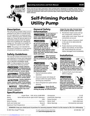 Blue Angel EC50 Operating Instructions And Parts Manual