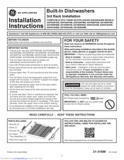 Ge GDF530PGM Installation Instructions Manual