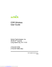 Schick CDR Wireless User Manual