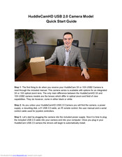 HuddleCamHD 10X-USB2 Quick Start Manual