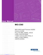 Advantech MIO-3360 User Manual