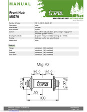 Tune MIG70 Manual