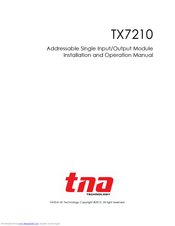 Tanda TX7210 Installation And Operation Manual