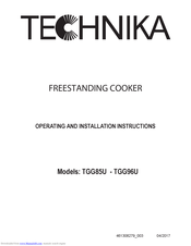 Technika TGG96U Operating And Installation Instructions
