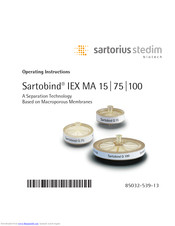 Sartorius Sartobind IEX MA Series Operating Instructions Manual