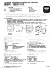 GF Signet 8850-2 Manual