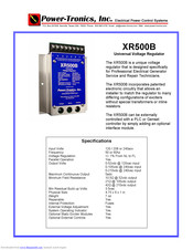 Power-Tronics XR500B Installation Manual