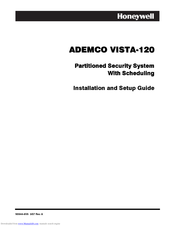 Honeywell ADEMCO VISTA-120 Installation And Setup Manual
