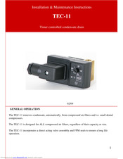 JORC TEC-11 Installation & Maintenance Instructions Manual