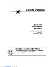 NEW BRUNSWICK SCIENTIFIC BioFlo 415 Manual To Operations