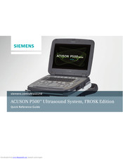 Siemens ACUSON P500 Quick Reference Manual