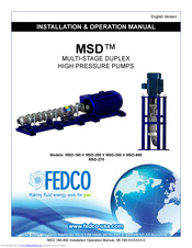 FEDCO MSD-200 Installation & Operation Manual