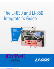 Catec Li-Cor LI-850 Integrator Manual