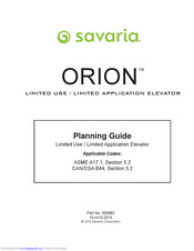 Savaria Orion Planning Manual