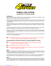 TKM K4S Installation & Running Manual