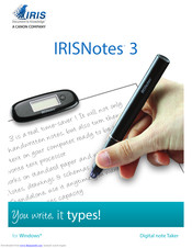 IRIS IRISNotes 3 Quick User Manual