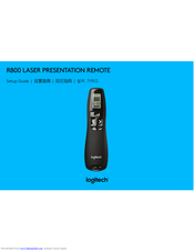 Logitech R800 - Professional Presenter Presentation Remote Control Setup Manual