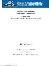 Agilent Technologies E8362 User Manual