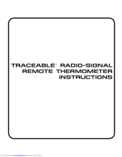 Control Company TRACEABLE Instructions Manual