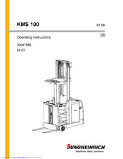 Jungheinrich KMS 100 Operating Instructions Manual