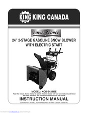 King Canada Power Force KCG-2421GE Instruction Manual