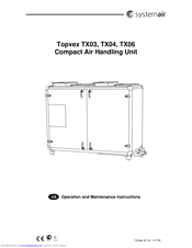 SystemAir TopVex TX03 Operation And Maintenance Instructions
