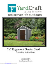 Yard Craft 7x7 Edgemont Garden Shed Assembly Instructions Manual