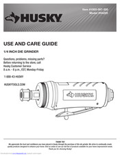 Husky H4220 Use And Care Manual