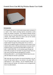 Gemtek Power Line User Manual