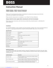 Boss TPSE101 Instruction Manual