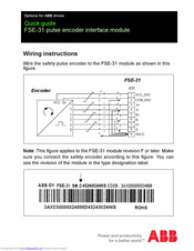 ABB FSE-31 Quick Manual