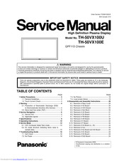 Panasonic TH-50VX100E Service Manual