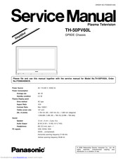 Panasonic TH-50PV60L Service Manual