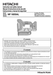 Hitachi NP 18DSAL Instruction And Safety Manual