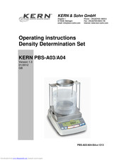 KERN PBS-A03 Operating Instructions Manual