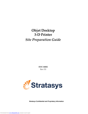 Stratasys Objet30 V2 Site Preparation Manual