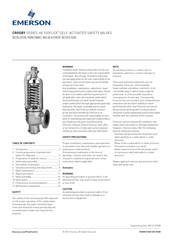 Emerson CROSBY HE ISOFLEX Series Installation, Maintenance And Adjustment Instructions