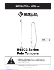 Greenlee H4802 Series Instruction Manual