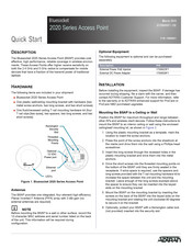 Adtran Bluesocket 2020 Series Quick Start Manual