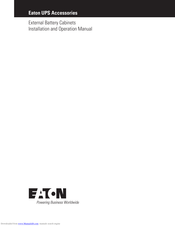 Eaton Single EBC Installation And Operation Manual