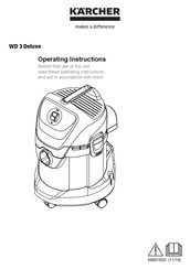 Kärcher WD 3 Deluxe Operating Instructions Manual
