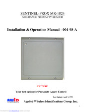 AWID SENTINEL-PROX MR-1824 Installation & Operation Manual