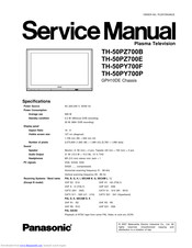 Panasonic Viera TH-50PZ700B Service Manual